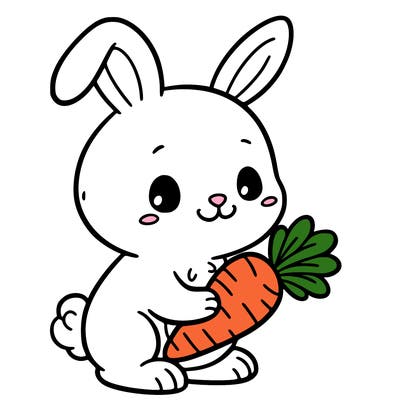 bunny with carrot
