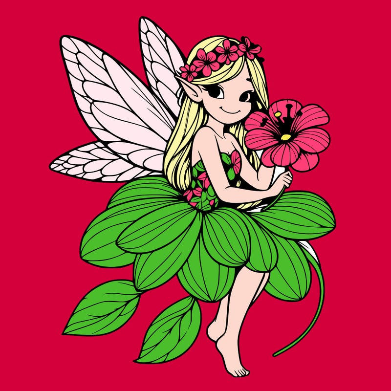 realistic flower fairy