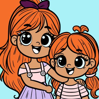 big sister and little sister best friends