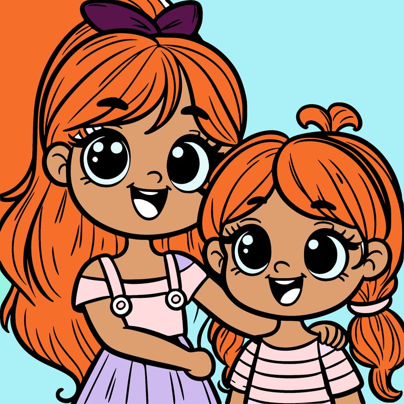 big sister and little sister best friends