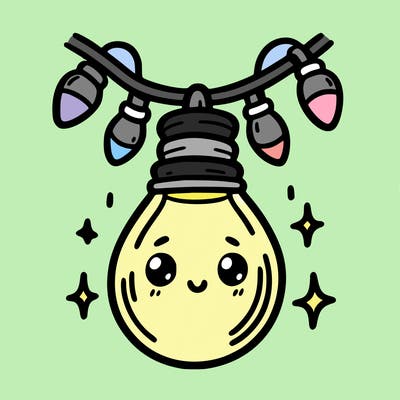 small bulb of a garland