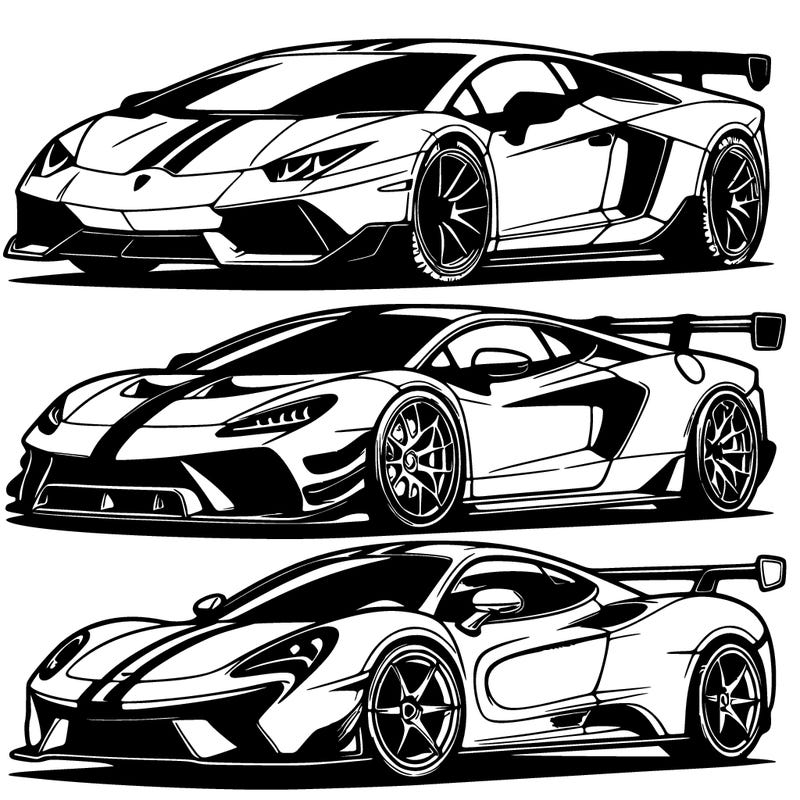 lamborghini and srt hellcat and mclaren