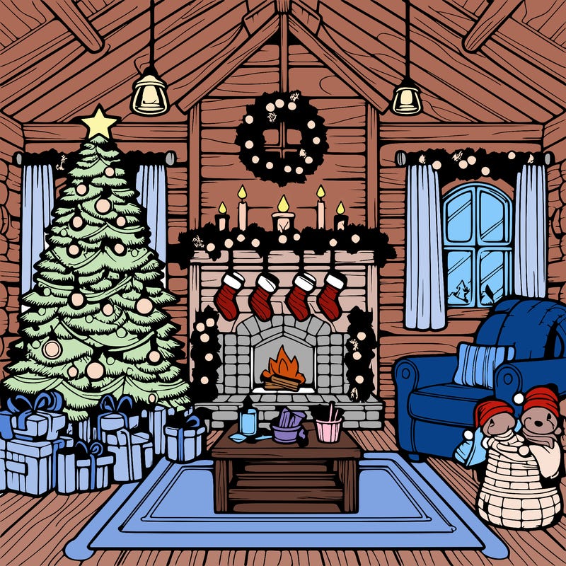 christmas house interior