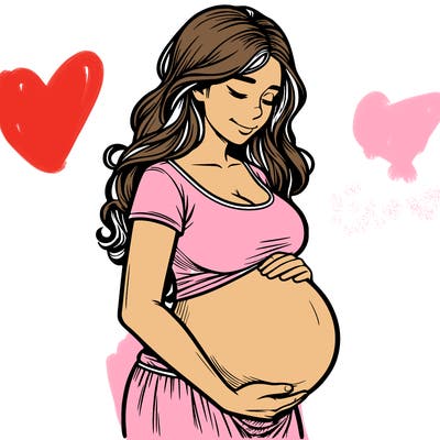 woman heavily pregnant realistic