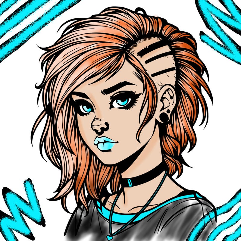 realistic punk style girl