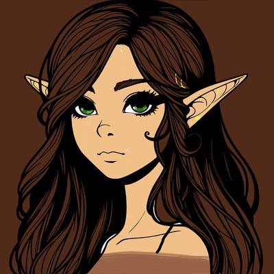elf girl realistic dark fantasy
