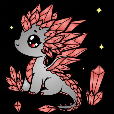 little cute crystal dragon