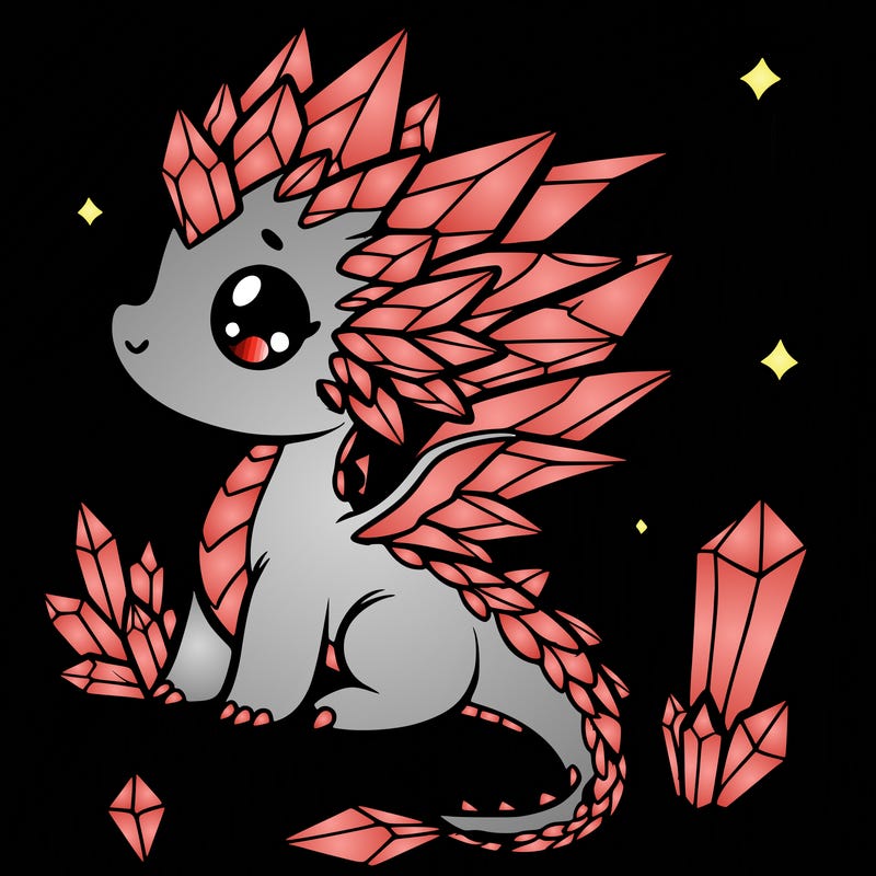 little cute crystal dragon