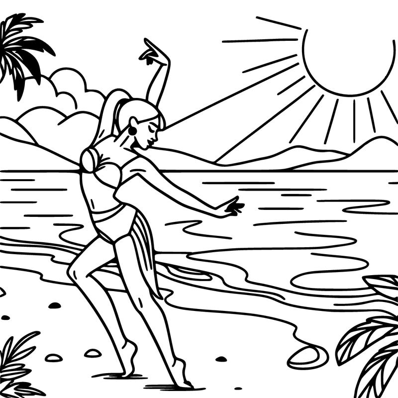 dancer on beach