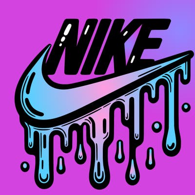 dripping nike logo
