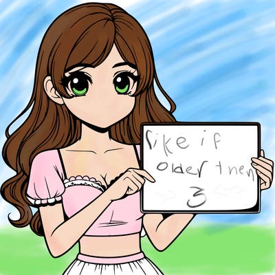 realistic pretty girl holding blank sign