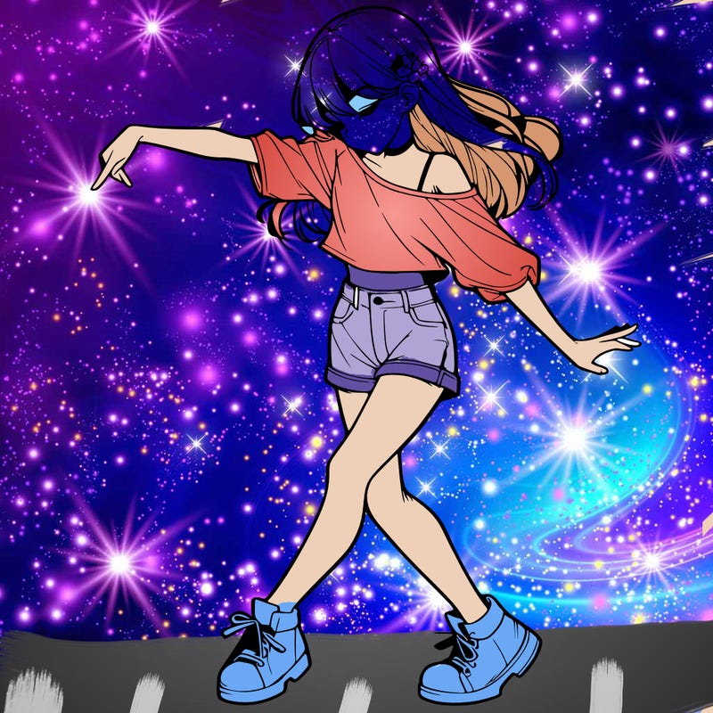 realistic girl danceing