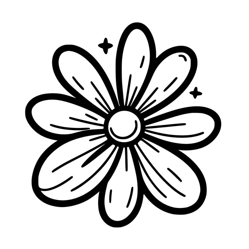 a flower with seven petals