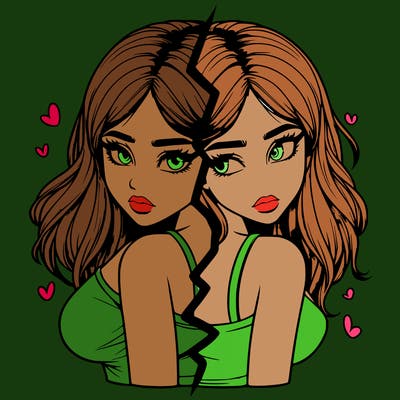 realistic girl split