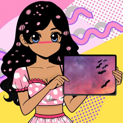 realistic pretty girl holding blank sign