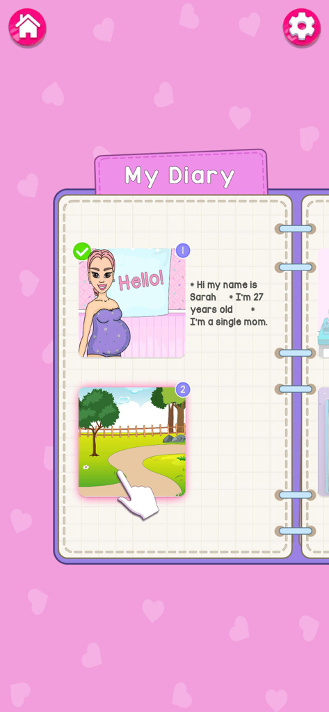 DIY Sweet Paper Doll: Dress Up - Una captura de pantalla de la función de narración Mi Diario en el juego DIY Sweet Paper Doll.