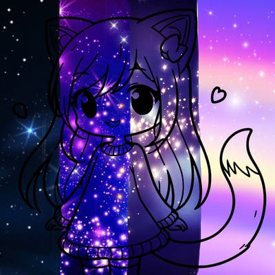 girl with cat ears and tail