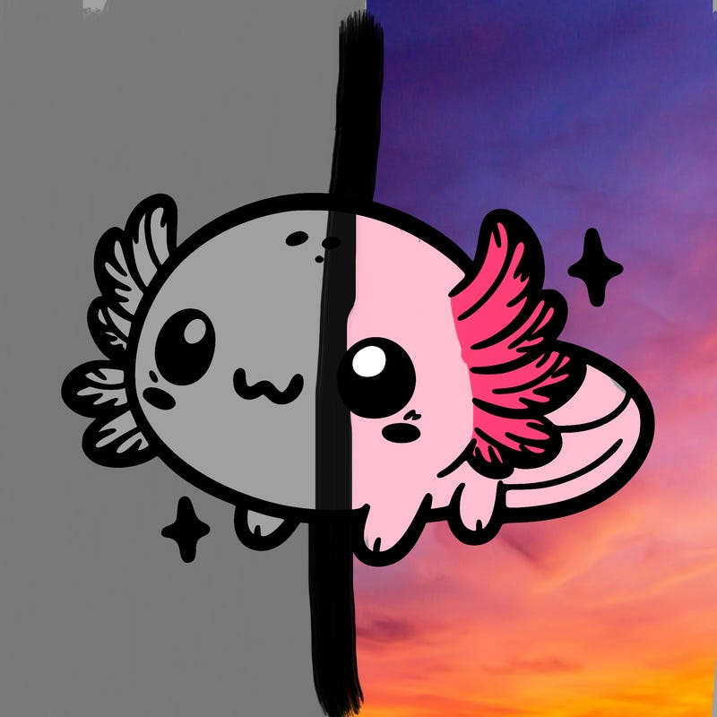 cute easy baby axolotl