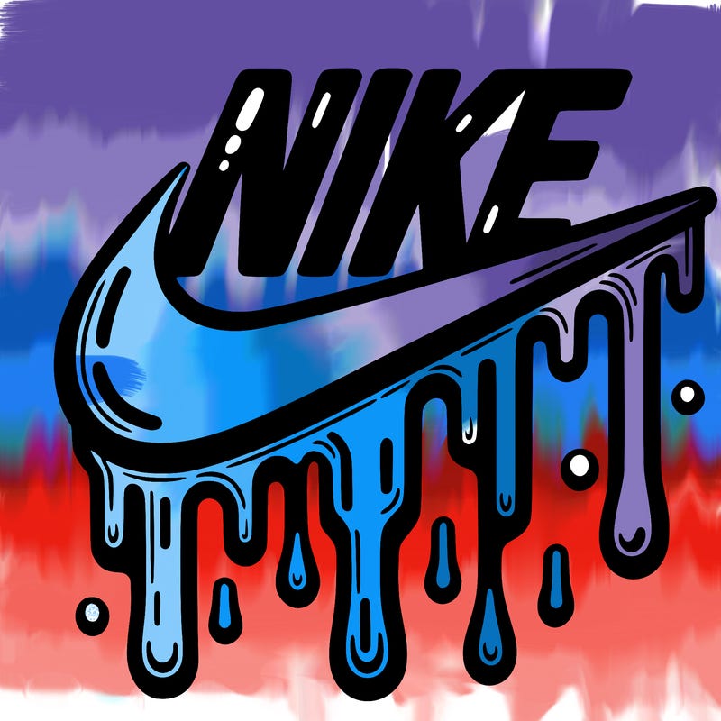 dripping nike logo
