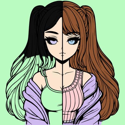 realistic girl split