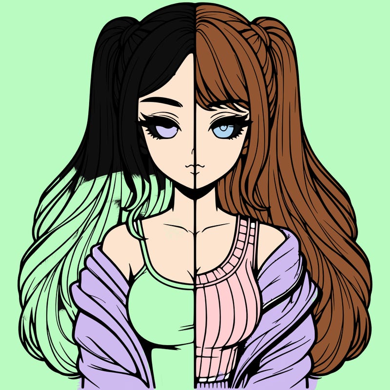 realistic girl split