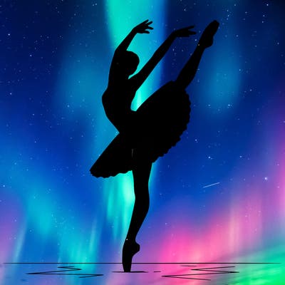 a ballerina in motion.