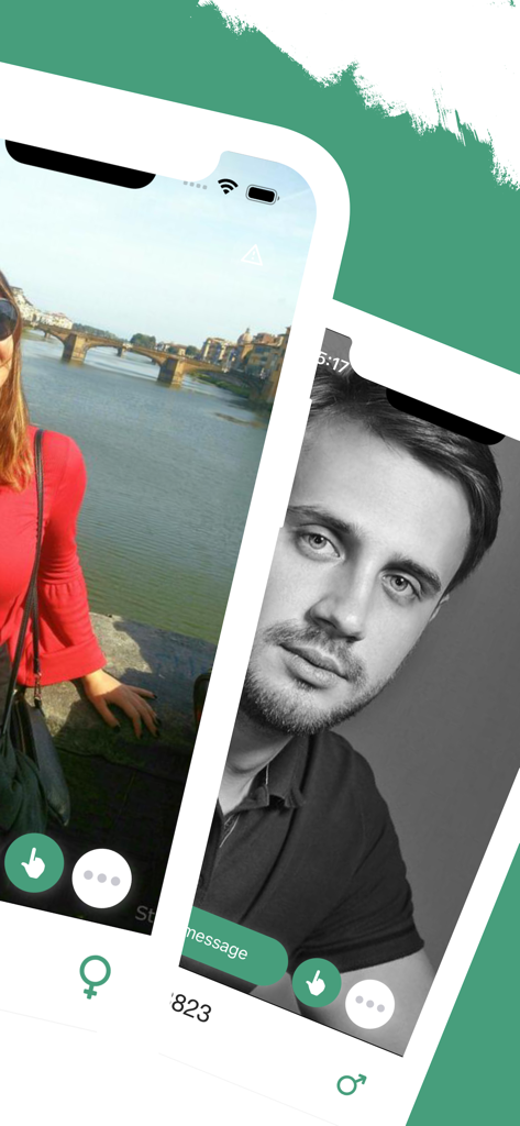 Steley - Steleyアプリで男女のプロフィールを表示するスマートフォン画面