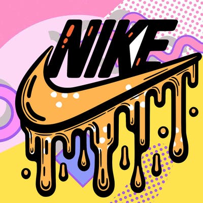 dripping nike logo