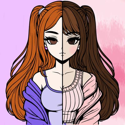 realistic girl split