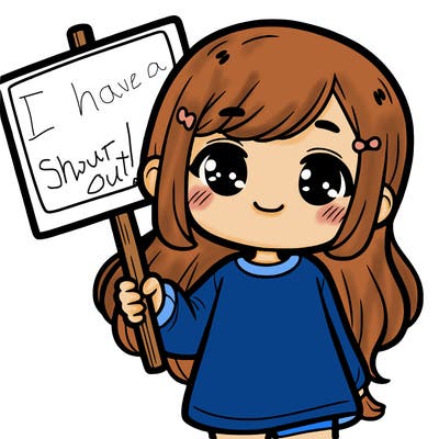 a girl holding a sign