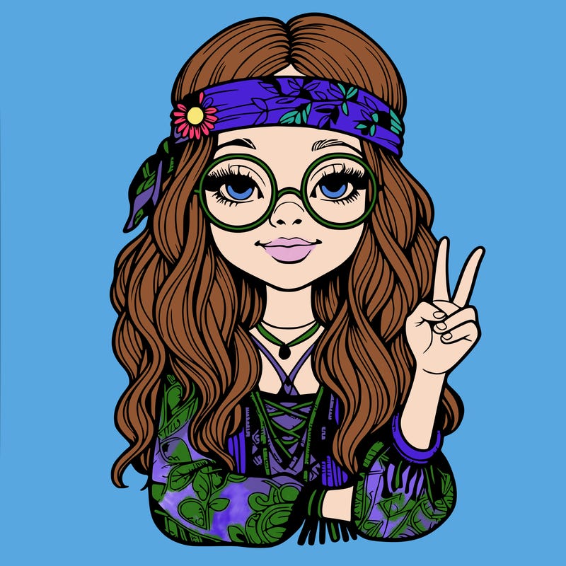 hippie girl realistic