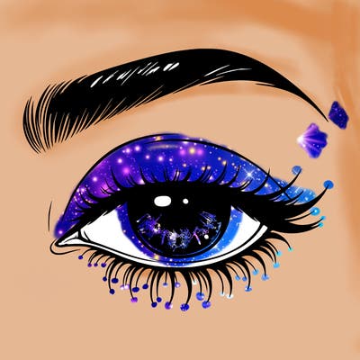 eye closed realistic