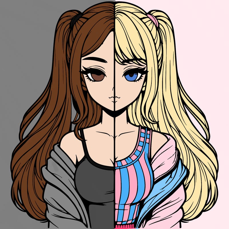 realistic girl split