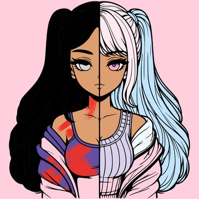 realistic girl split