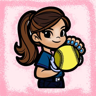 softball player holding a softball