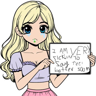 realistic pretty girl holding blank sign