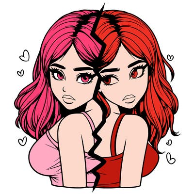 realistic girl split