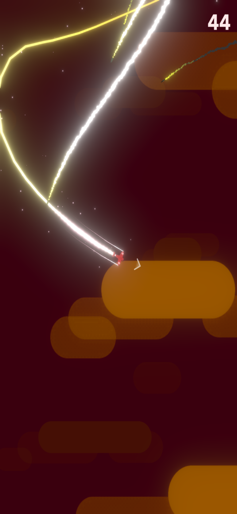 Red plane dodging incoming missiles in the Go Plane mobile game