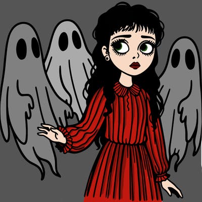 lydia deetz with ghosts