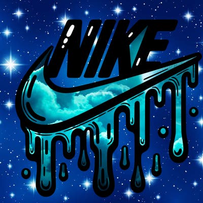 dripping nike logo