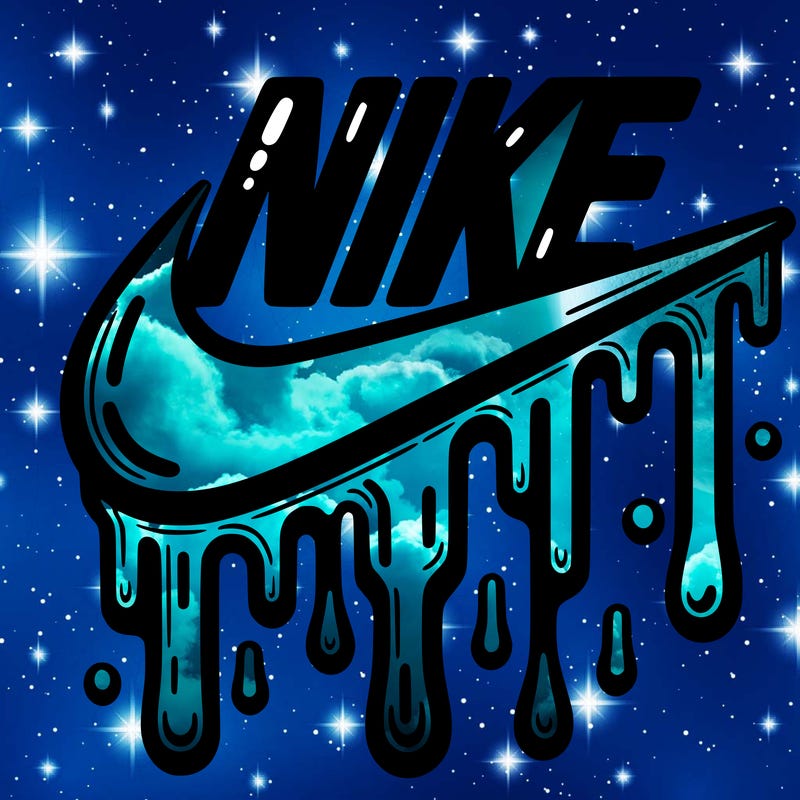 dripping nike logo