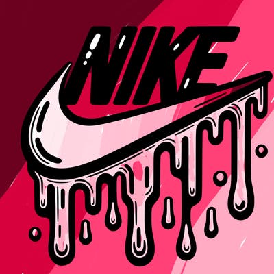 dripping nike logo