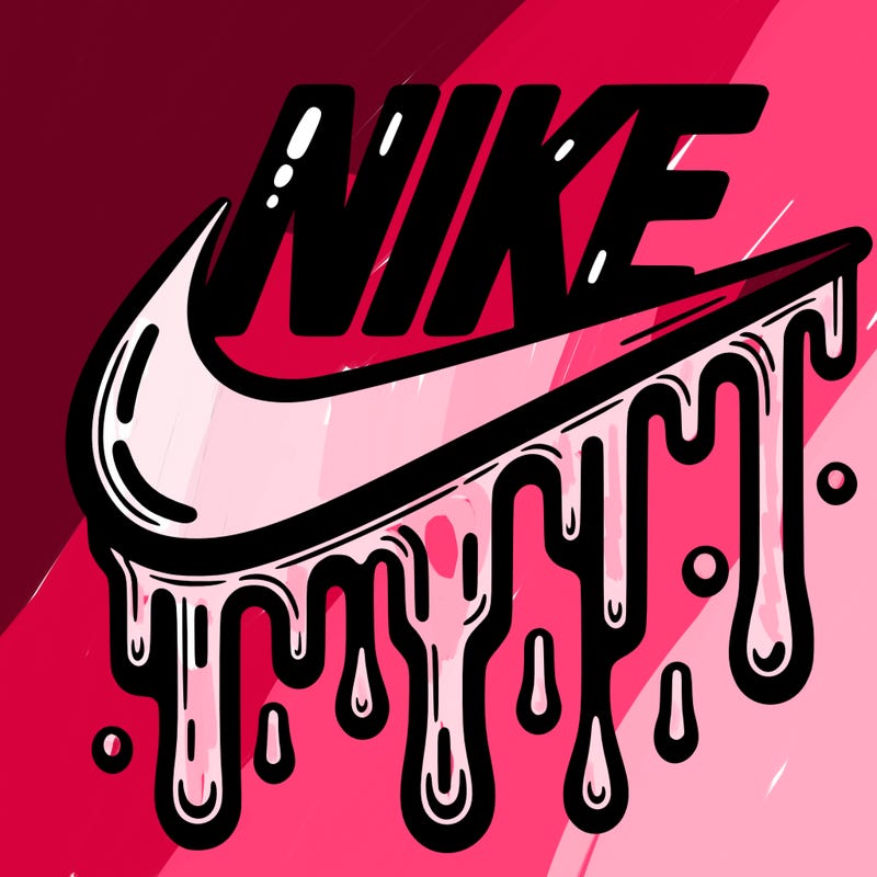 dripping nike logo