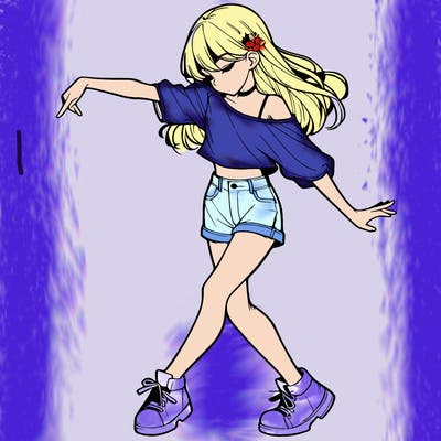 realistic girl danceing