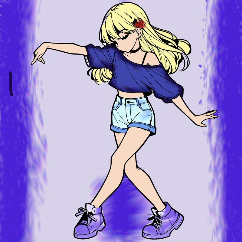 realistic girl danceing
