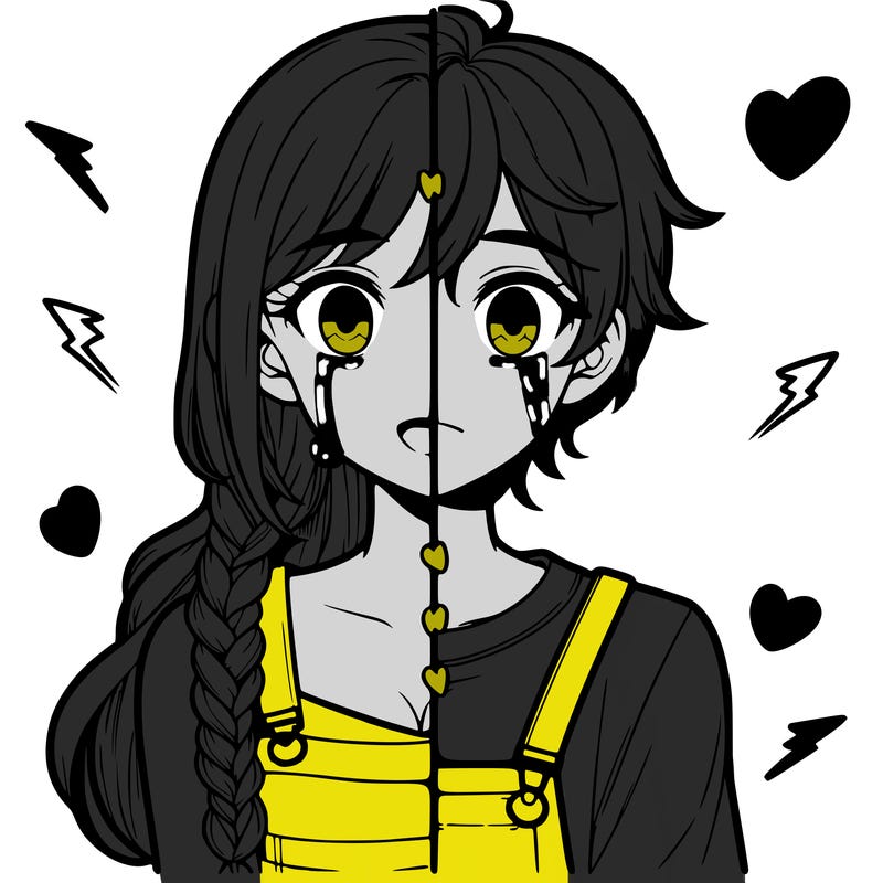 realistic girl boy split