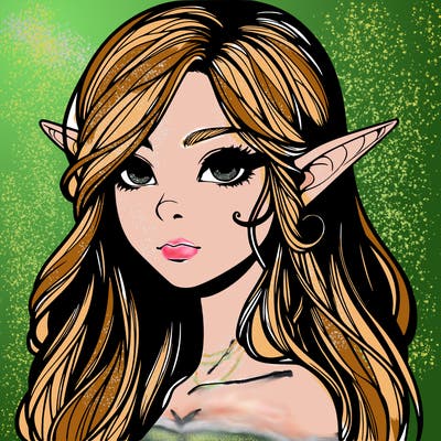 elf girl realistic dark fantasy