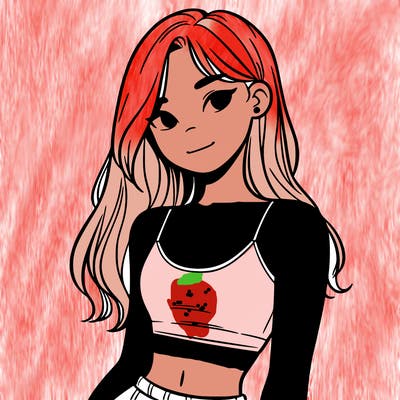 teen girl with crop top