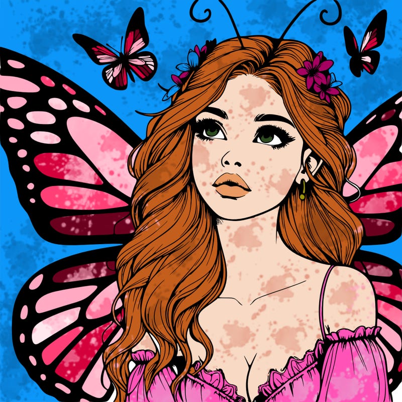 butterfly fairy realistic girl