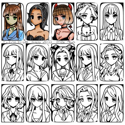 girls that look diffrent anime